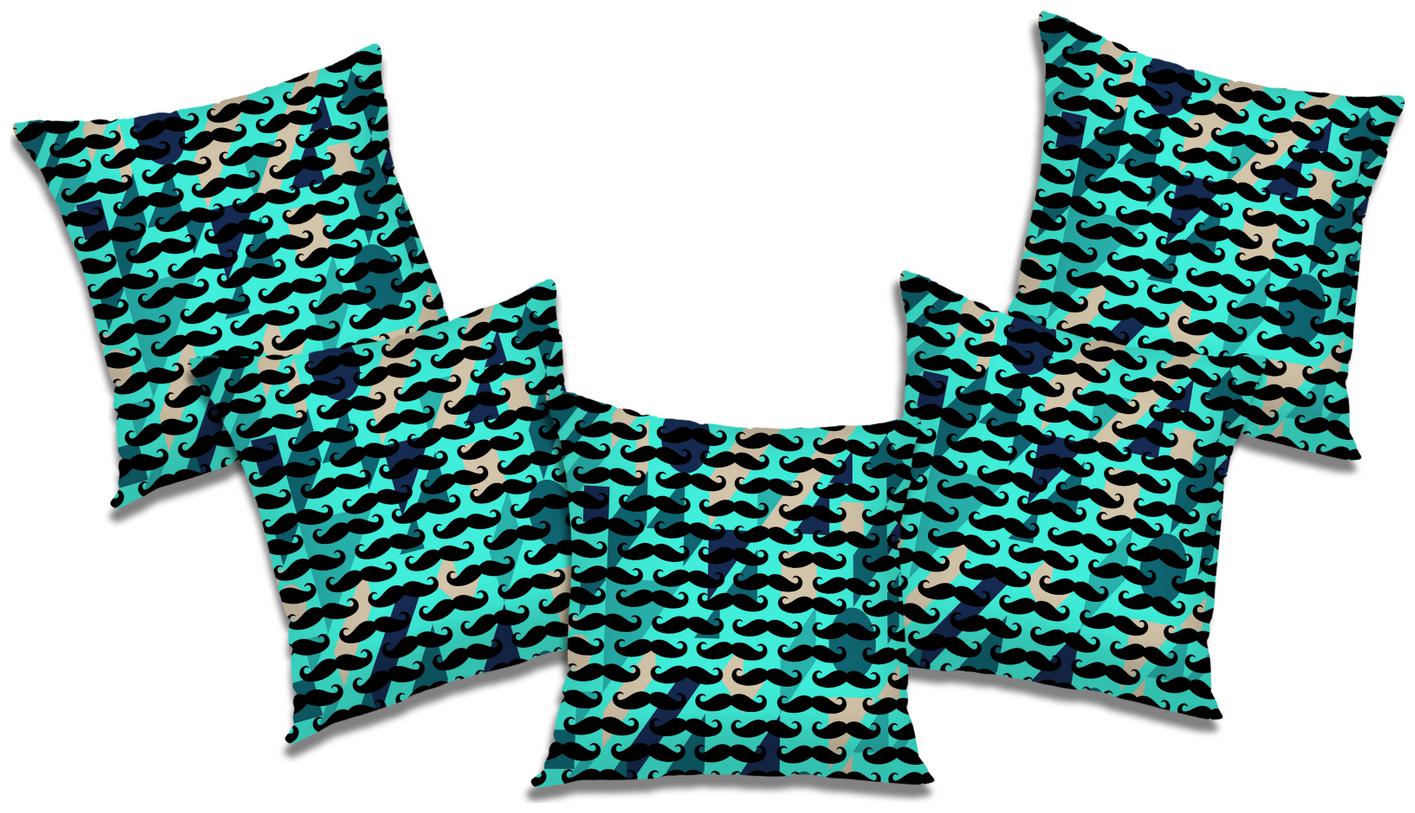 

RADANYA 3D Printed Cushion Cover with Filler (Set of 5) 18x18 inch