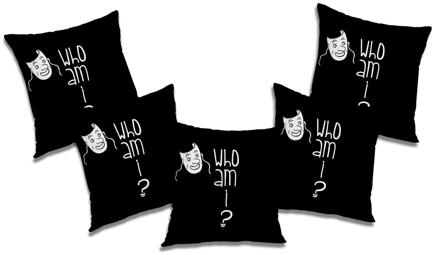 

RADANYA 3d printed Polyester Black Cushion Cover ( Regular Pack of 5 )