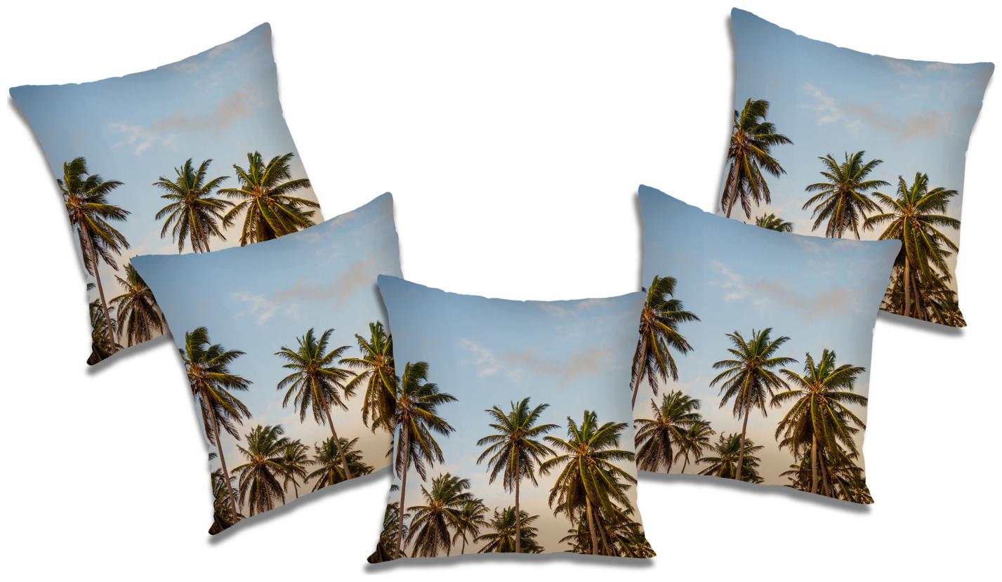 

RADANYA 3d printed Polyester Blue Cushion Cover ( Regular Pack of 5 )