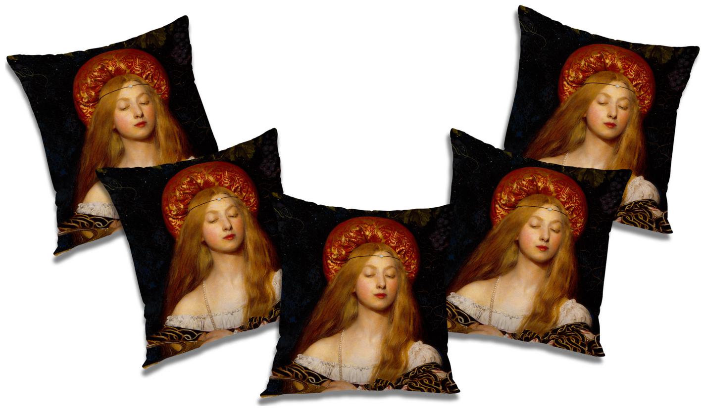 

RADANYA 3D Printed Cushion Cover with Filler (Set of 5) 24x24 inch