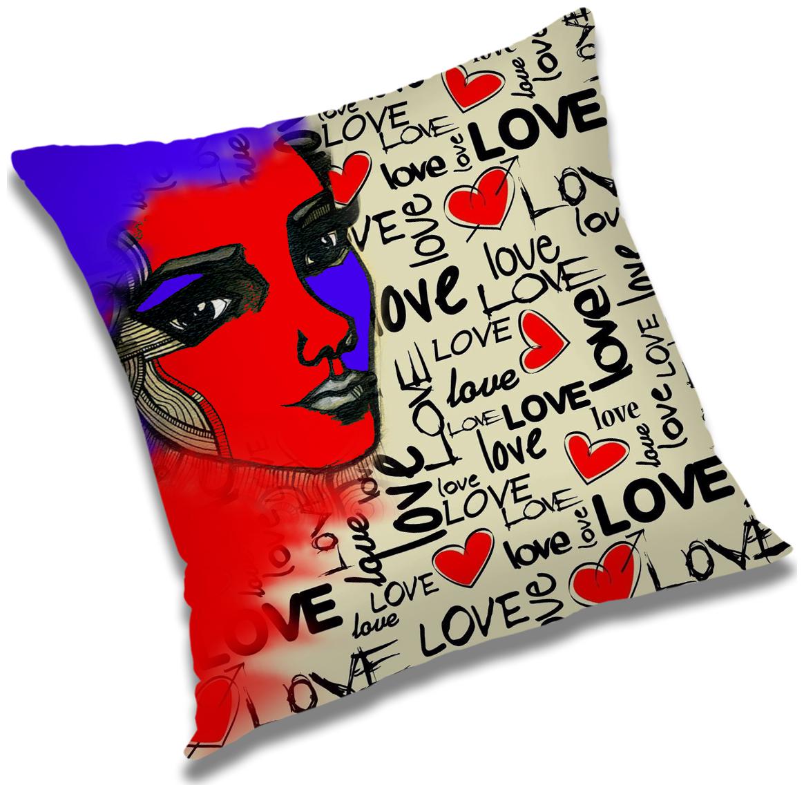 

RADANYA 3D Printed Cushion Cover with Filler Set 12X12 inch