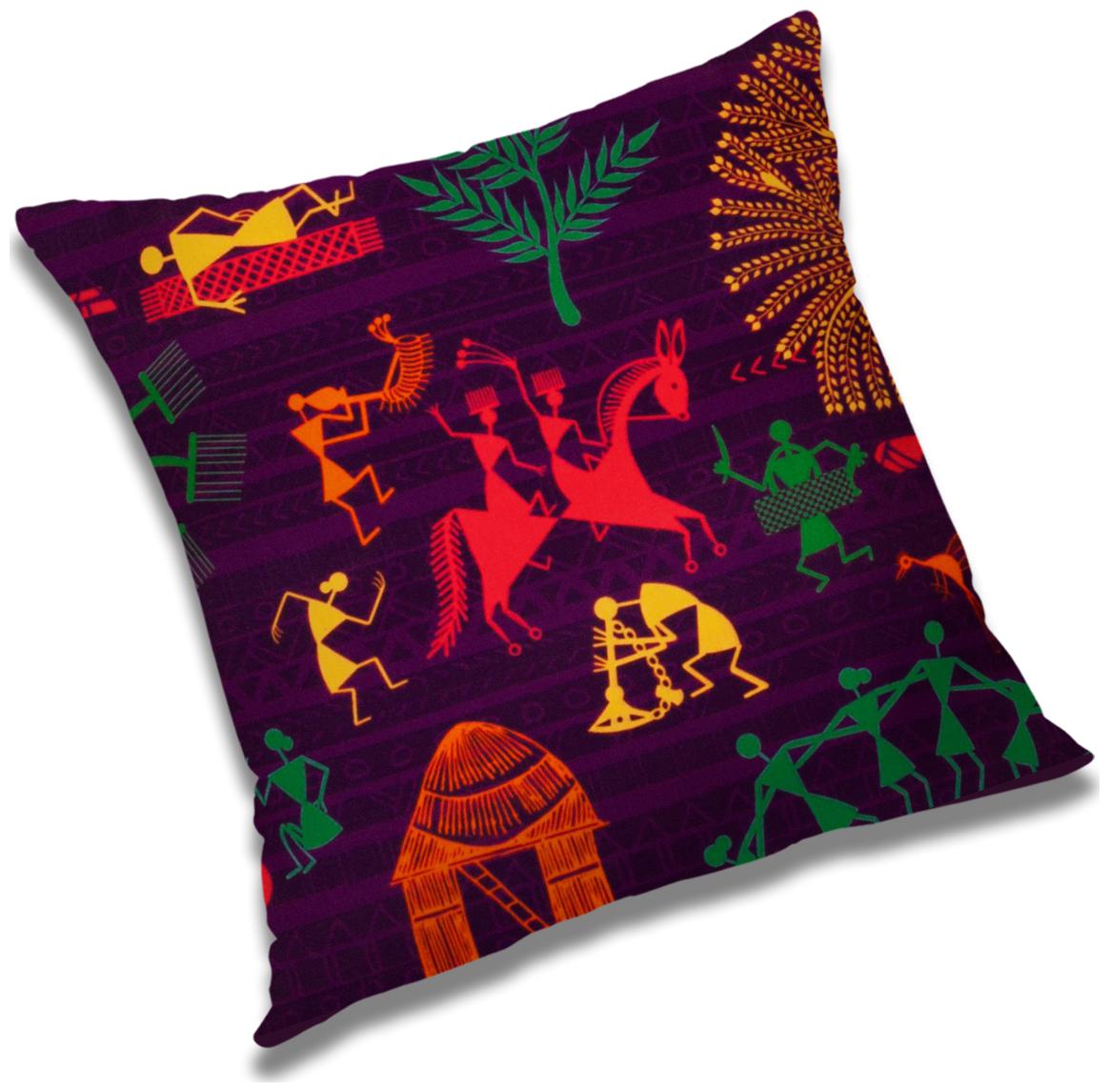 

RADANYA 3D Printed Cushion Cover with Filler Set 12X12 inch