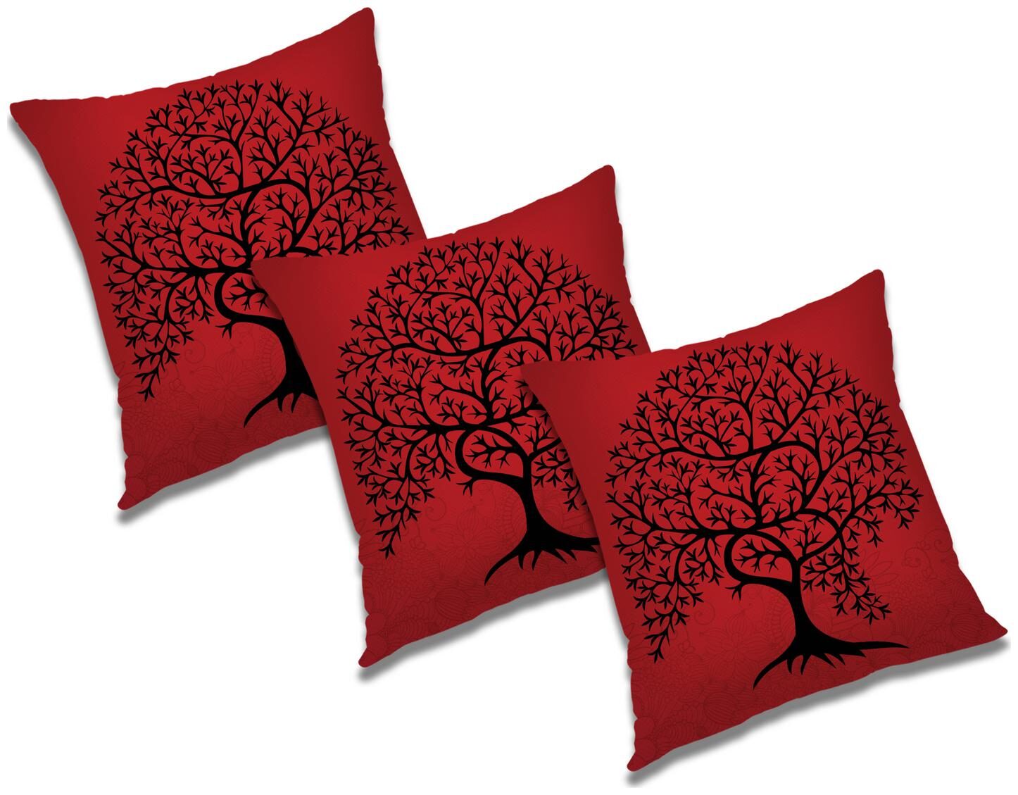 

RADANYA 3d printed Polyester Red Cushion Cover ( Regular Pack of 3 )