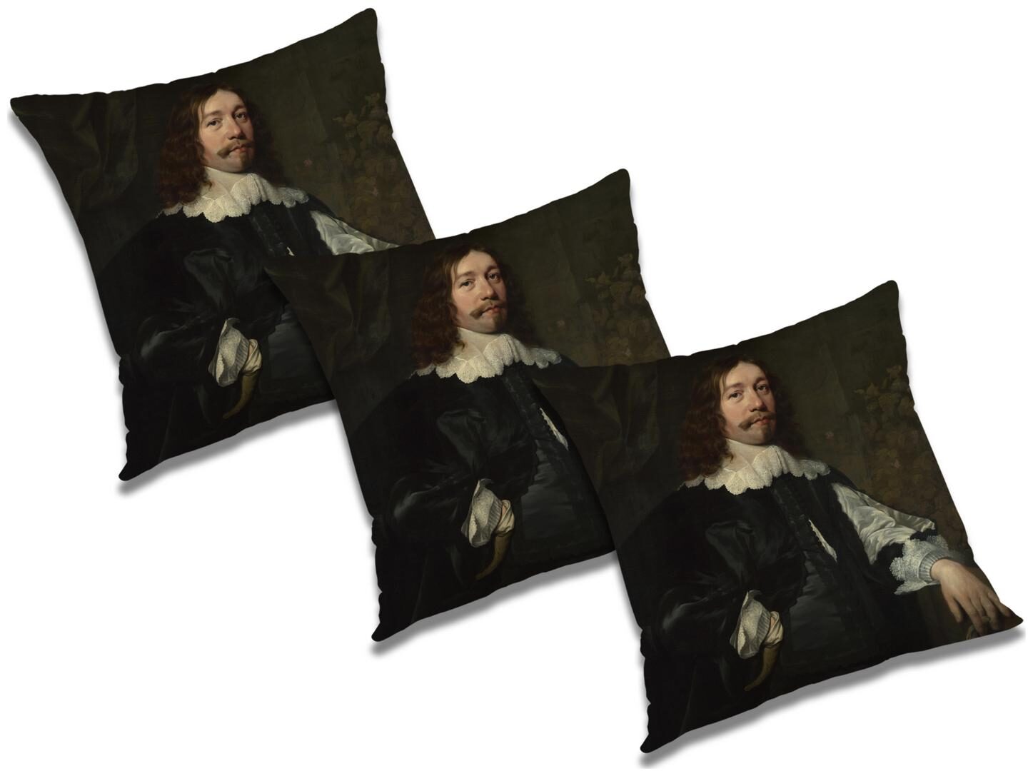 

RADANYA 3D Printed Cushion Cover with Filler (Set of 3) 24x24 inch