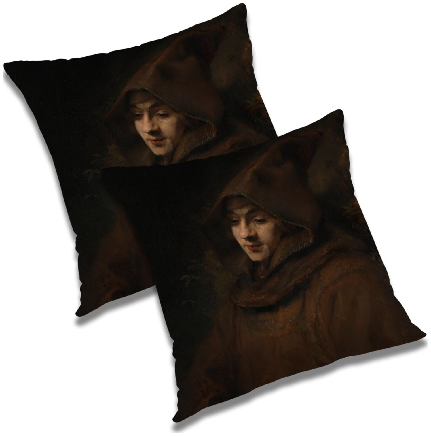 

RADANYA 3d printed Polyester Brown Cushion Cover ( Extra large Pack of 2 )