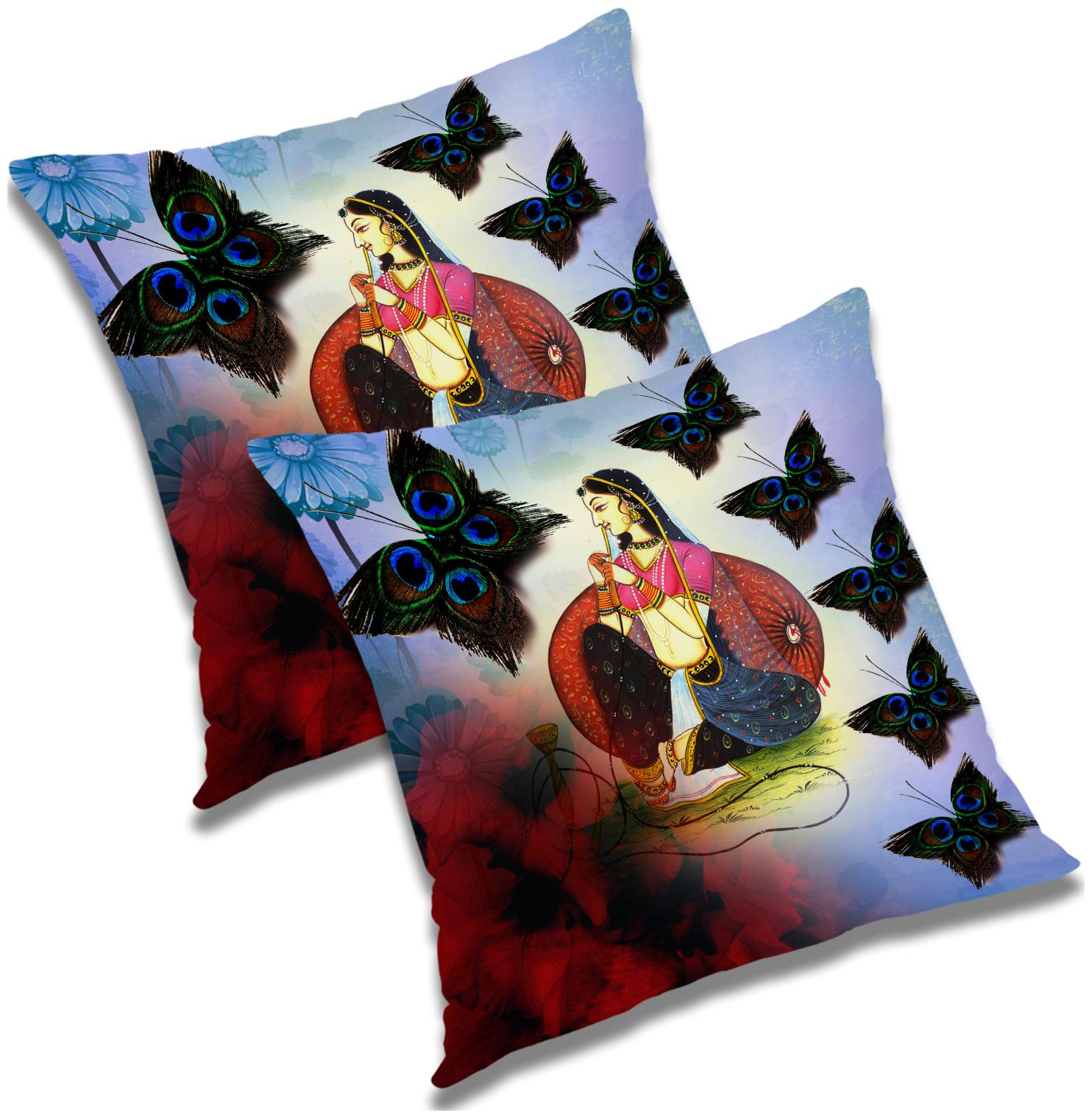 

RADANYA 3D Printed Cushion Cover 16x16 inch