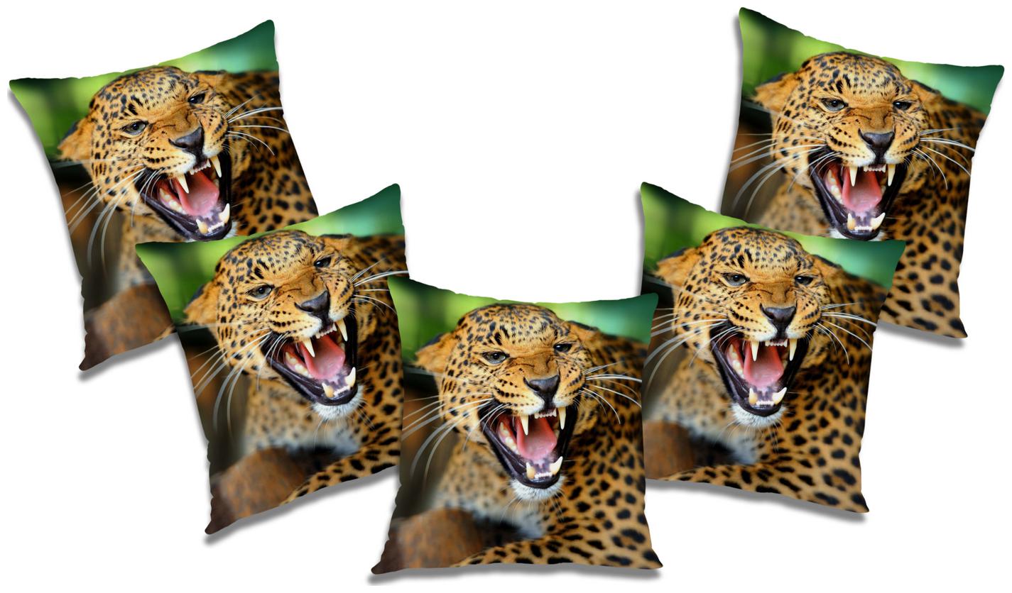 

RADANYA 3d printed Polyester Green Cushion Cover ( Large Pack of 5 )