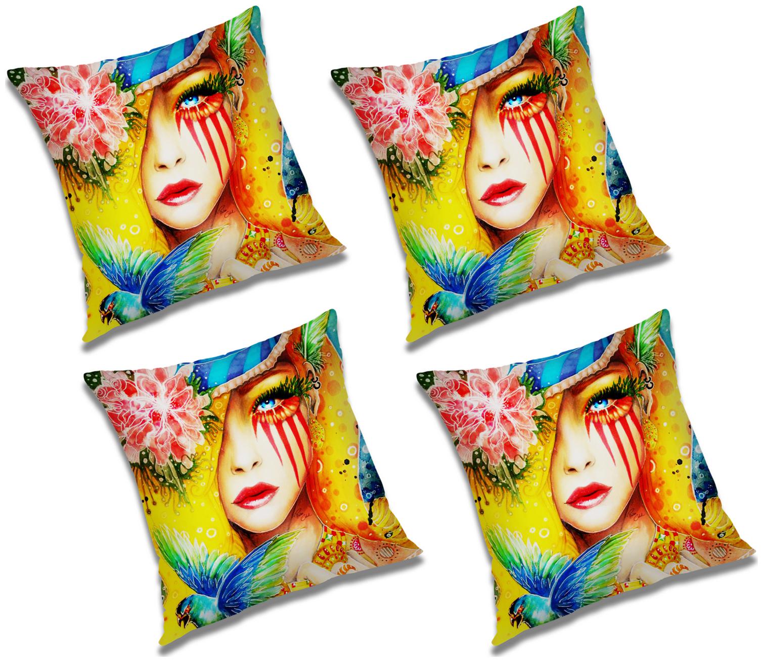 

RADANYA 3D Printed Cushion Cover (Set of 4) 20x20 inch