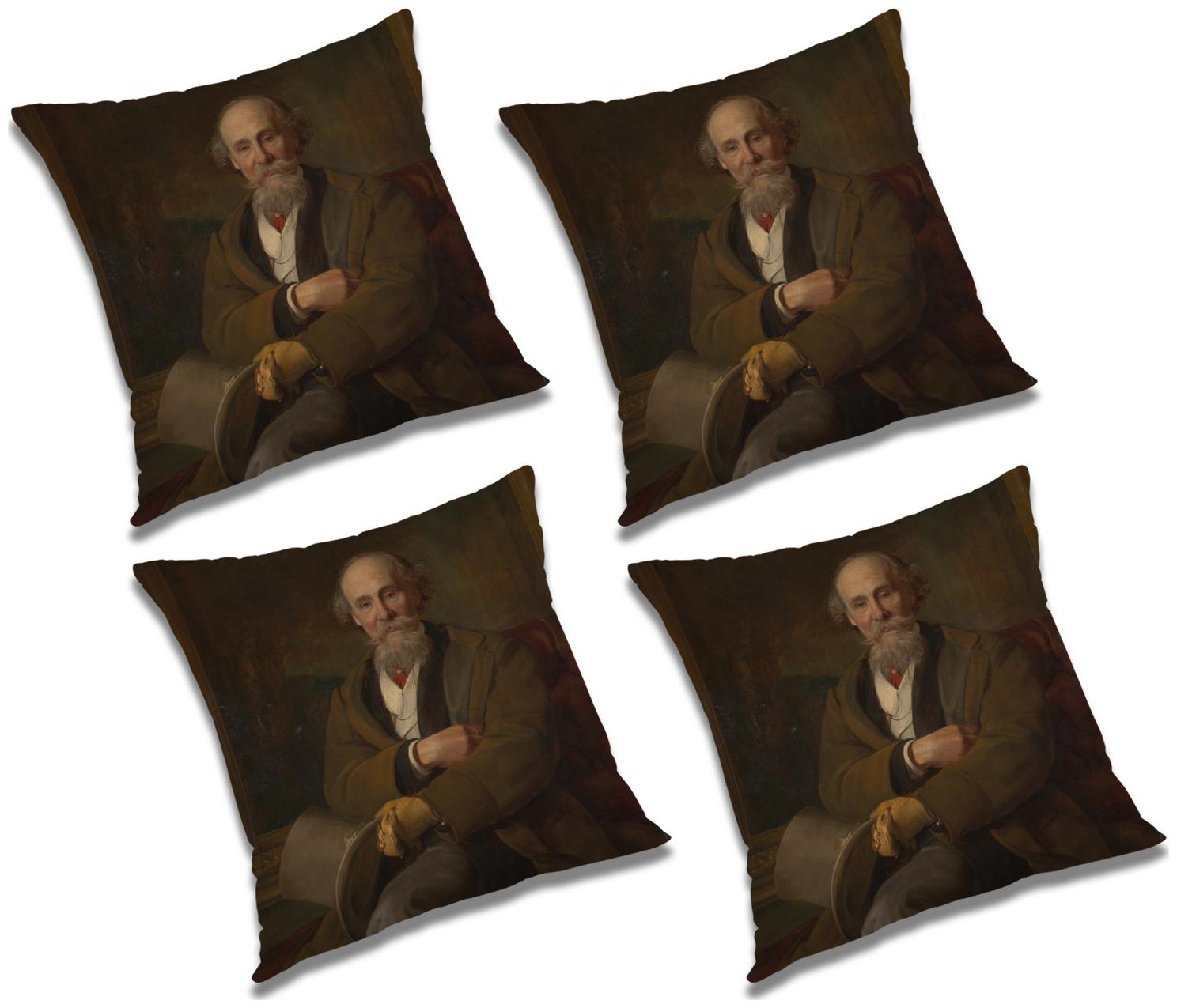 

RADANYA 3D Printed Cushion Cover with Filler (Set of 4) 16x16 inch