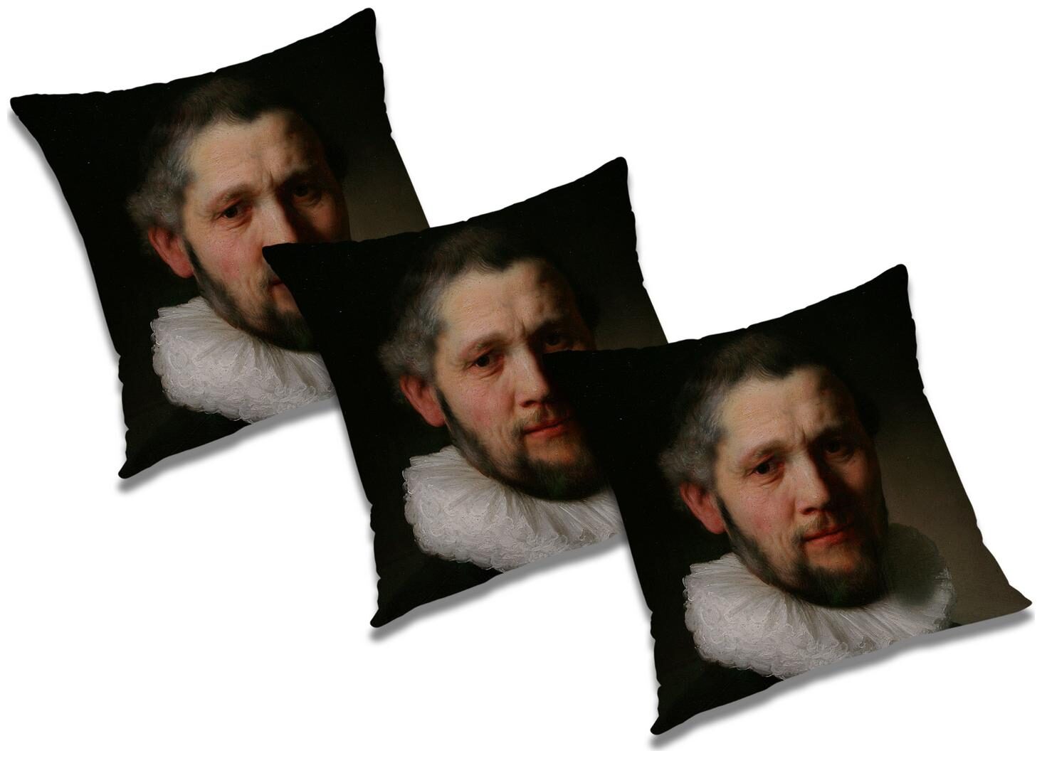 

RADANYA 3D Printed Cushion Cover with Filler (Set of 3) 16x16 inch