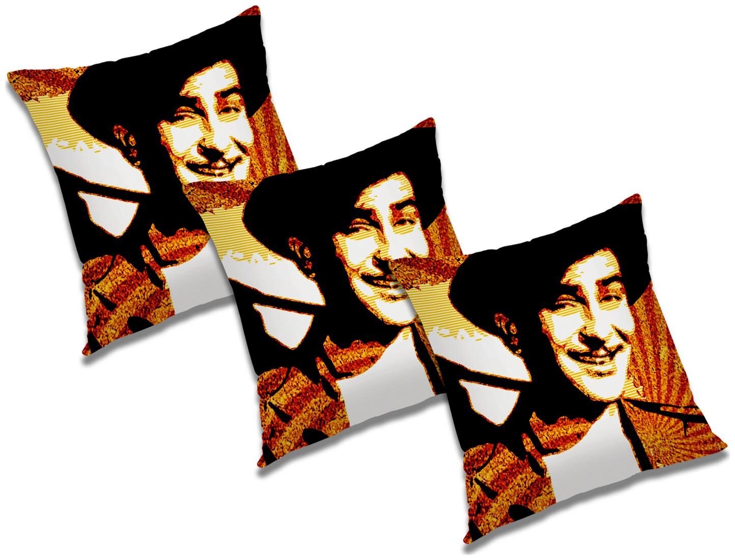 

RADANYA 3D Printed Cushion Cover with Filler (Set of 3) 24x24 inch
