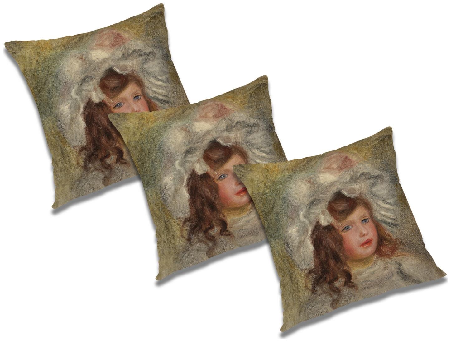 

RADANYA 3d printed Polyester White Cushion Cover ( Extra large Pack of 3 )