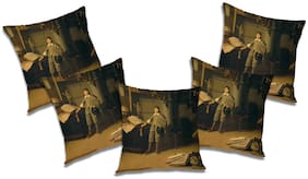 RADANYA 3D Printed Cushion Cover with Filler (Set of 5) 20x20 inch