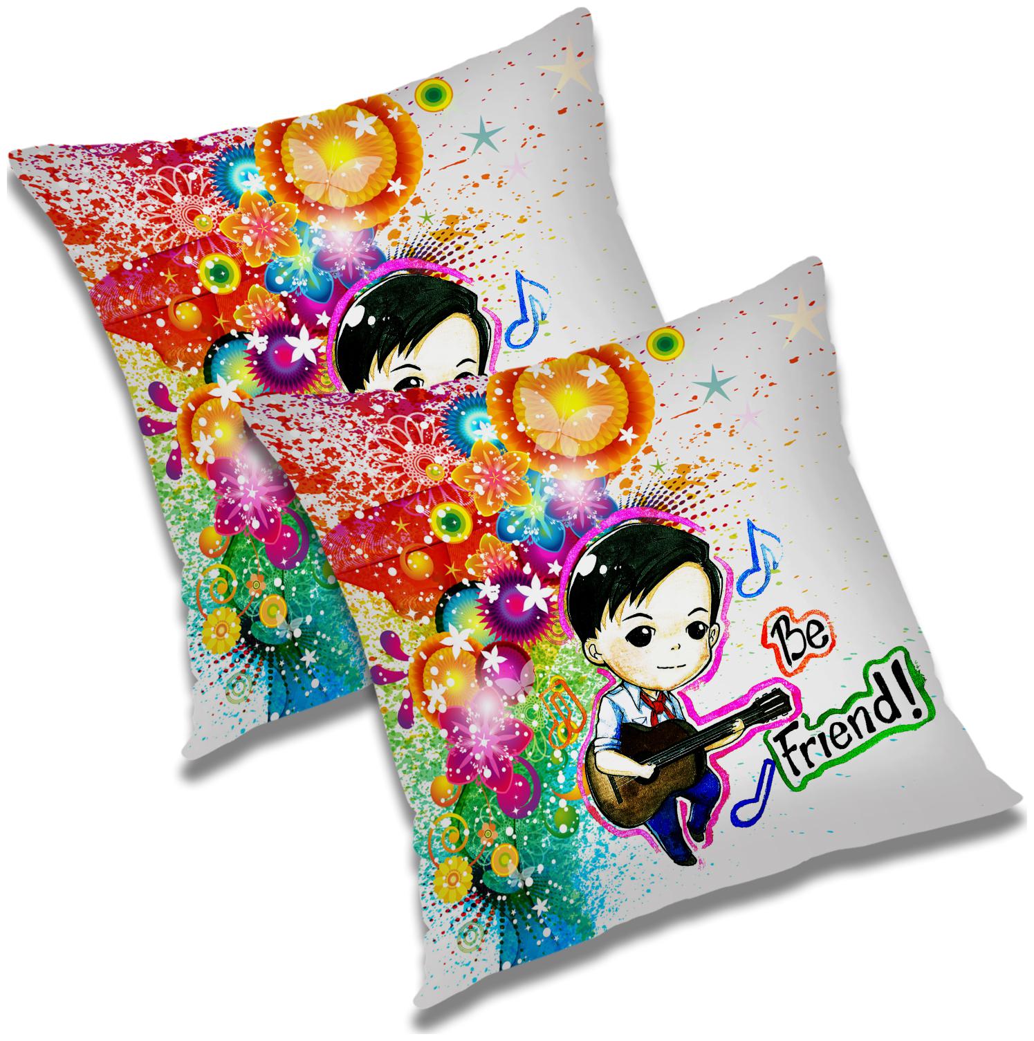 

RADANYA 3D Printed Cushion Cover with Filler Set 24x24 inch