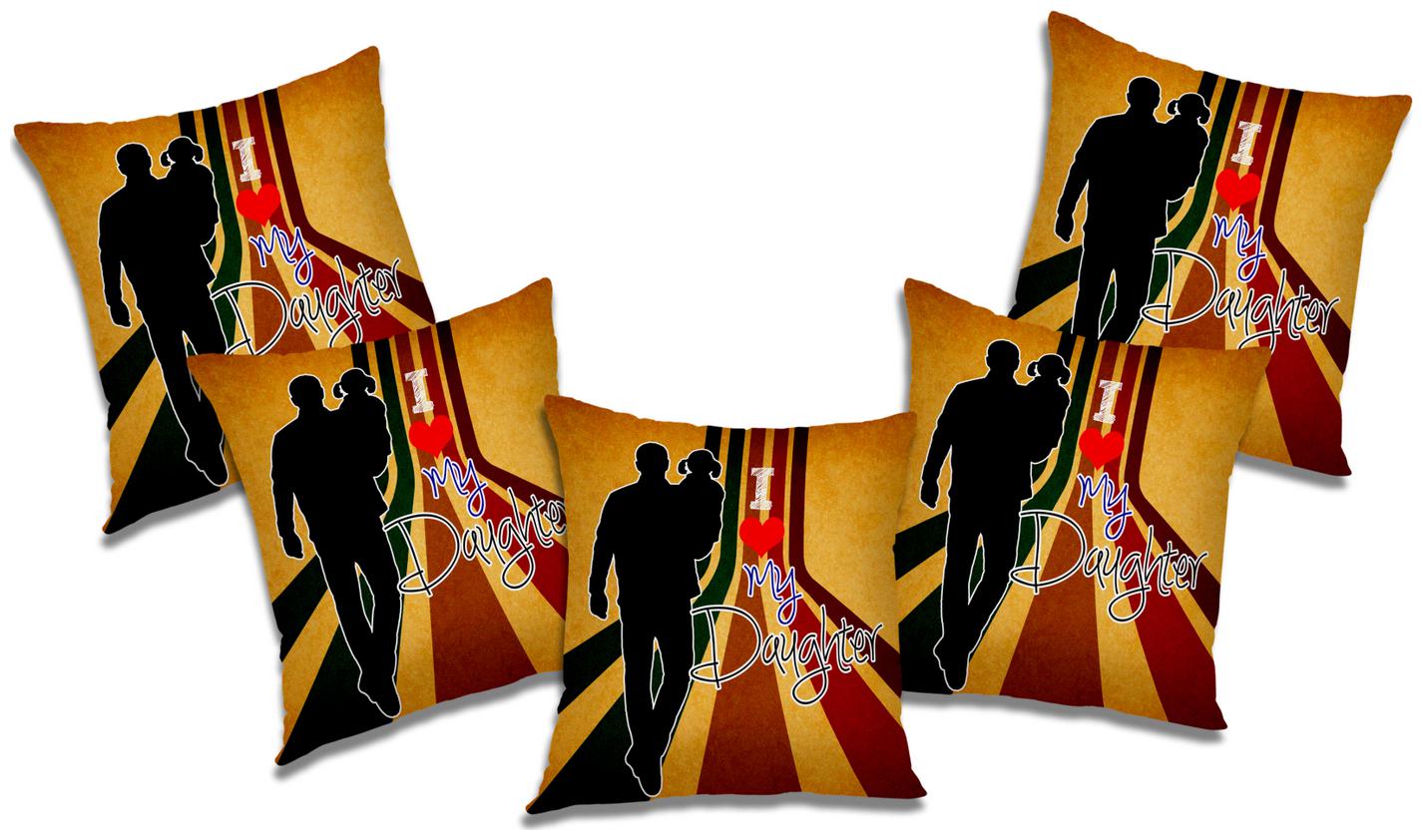 

RADANYA 3d printed Polyester Brown Cushion Cover ( Extra large Pack of 5 )
