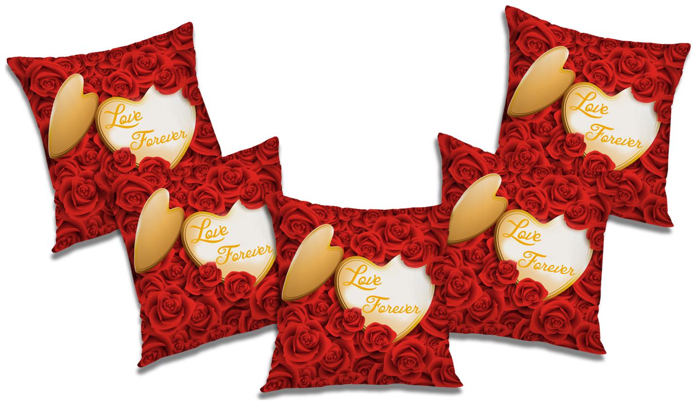 

RADANYA 3D Printed Cushion Cover with Filler (Set of 5) 20x20 inch