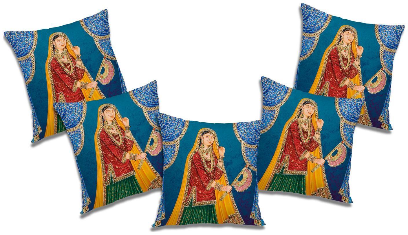 

RADANYA 3D Printed Cushion Cover (Set of 5) 18x18 inch
