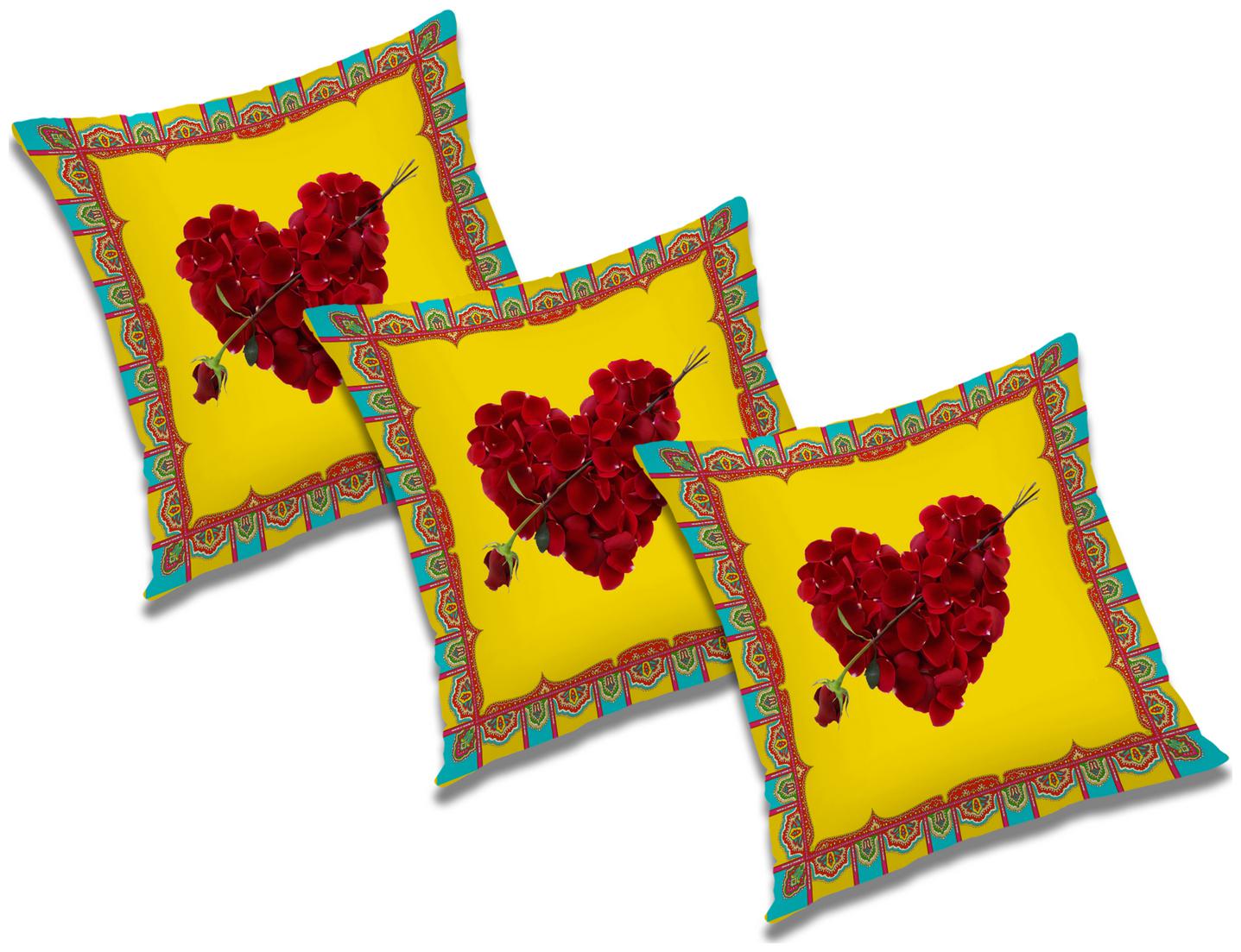 

RADANYA 3D Printed Cushion Cover with Filler (Set of 3) 20x20 inch