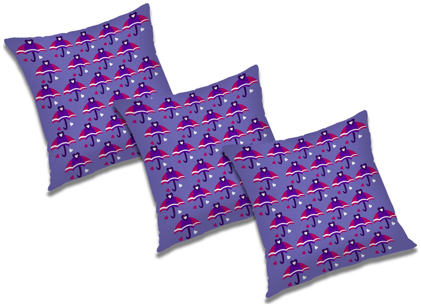 

RADANYA 3d printed Polyester Blue Cushion Cover ( Extra large Pack of 3 )
