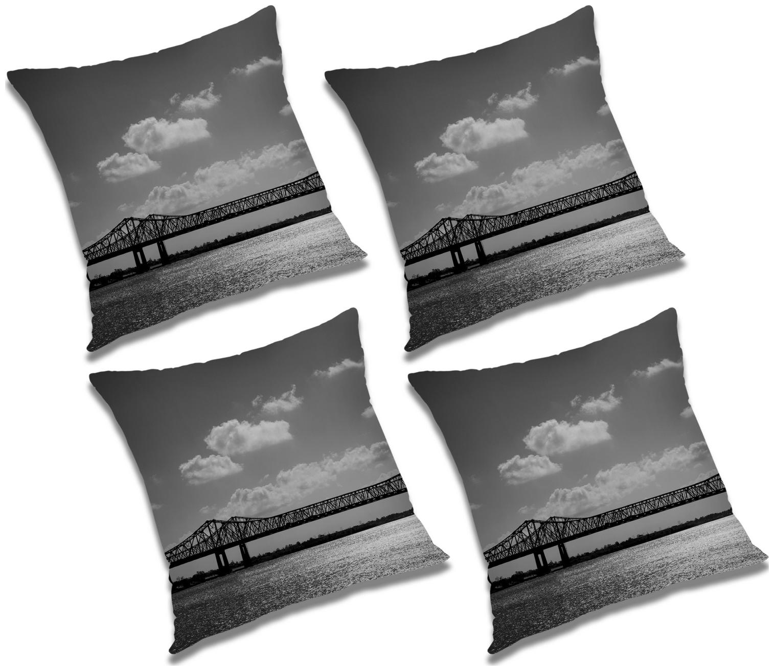 

RADANYA 3d printed Polyester Grey Cushion Cover ( Extra large Pack of 4 )