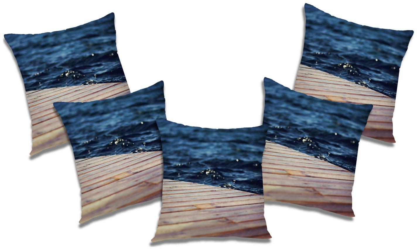 

RADANYA 3D Printed Cushion Cover with Filler (Set of 5) 20x20 inch