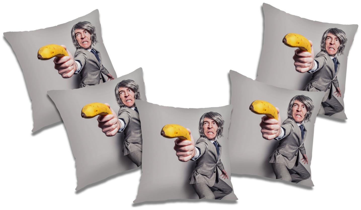 

RADANYA 3D Printed Cushion Cover with Filler (Set of 5) 12X12 inch