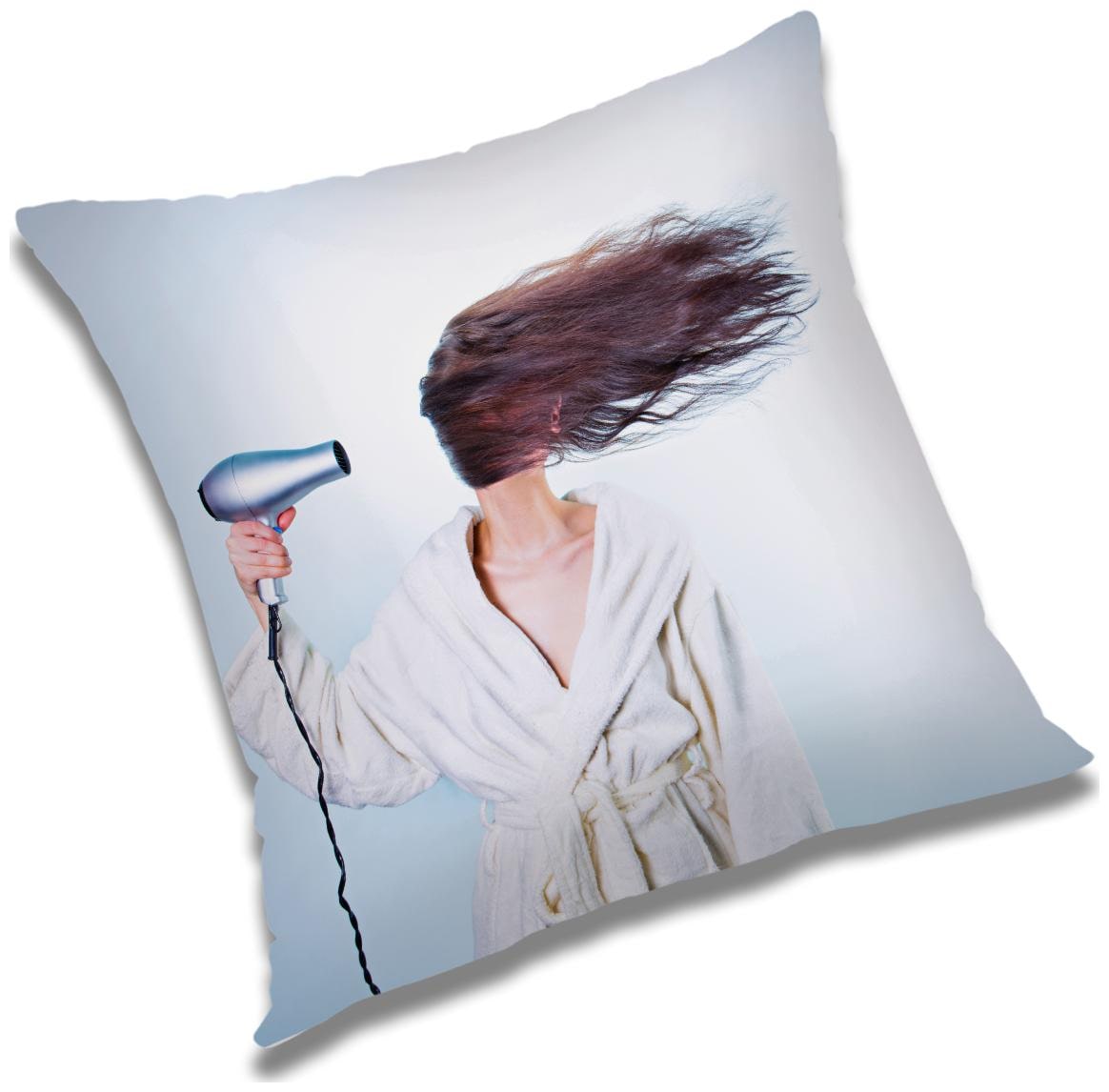 

RADANYA 3d printed Polyester Blue Cushion Cover ( Extra large Pack of 1 )