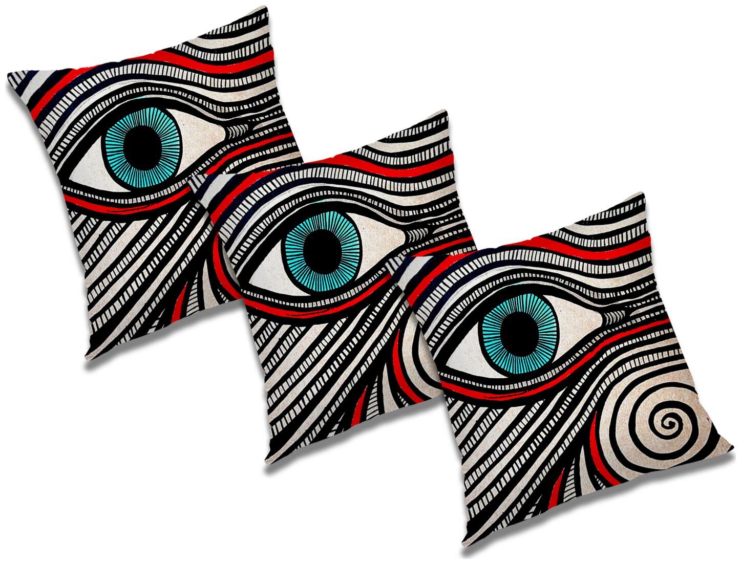 

RADANYA 3D Printed Cushion Cover (Set of 3) 12X12 inch