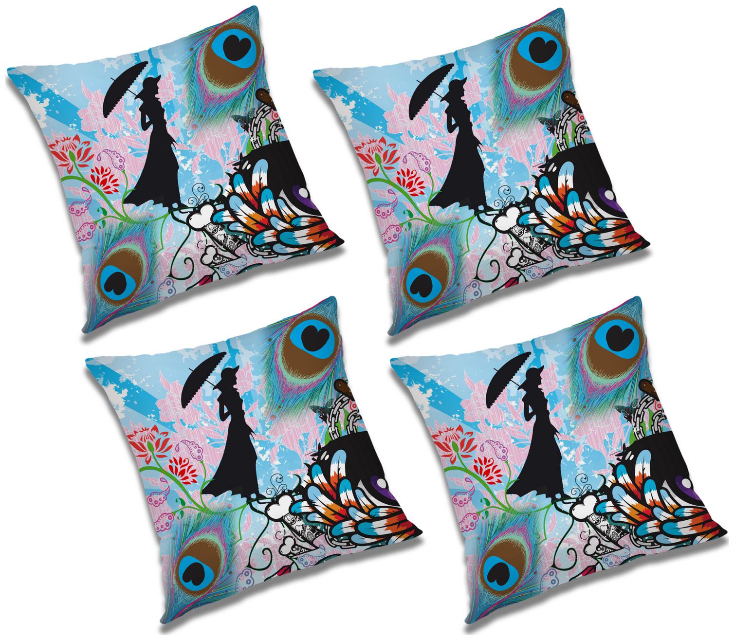 

RADANYA 3D Printed Cushion Cover (Set of 4) 16x16 inch