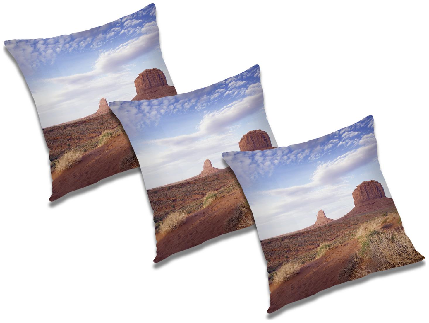 

RADANYA 3D Printed Cushion Cover with Filler (Set of 3) 20x20 inch