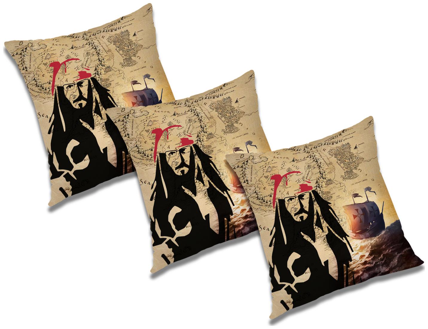 

RADANYA 3D Printed Cushion Cover with Filler (Set of 3) 16x16 inch