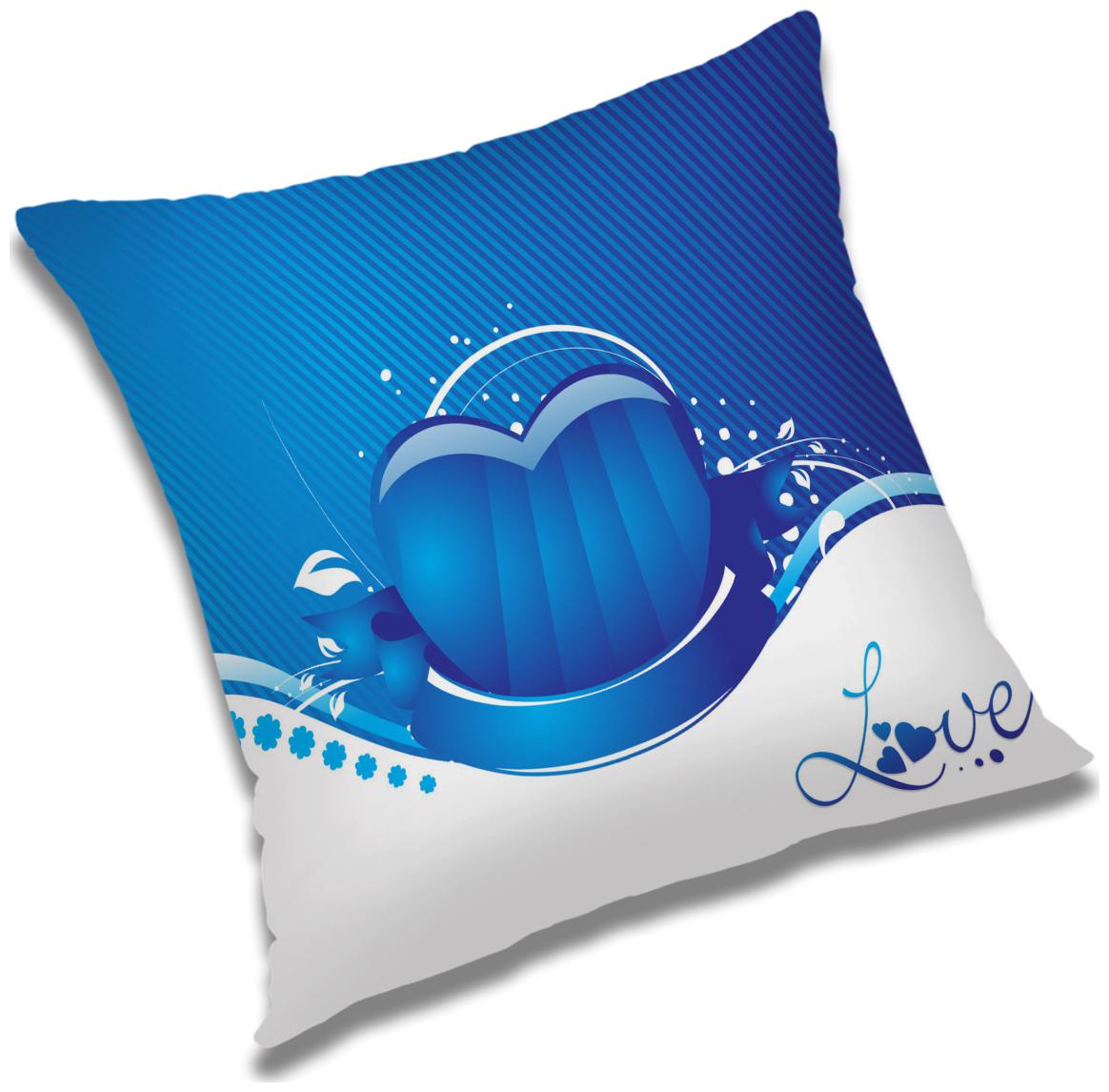 

RADANYA 3d printed Polyester Blue Cushion Cover ( Large Pack of 1 )
