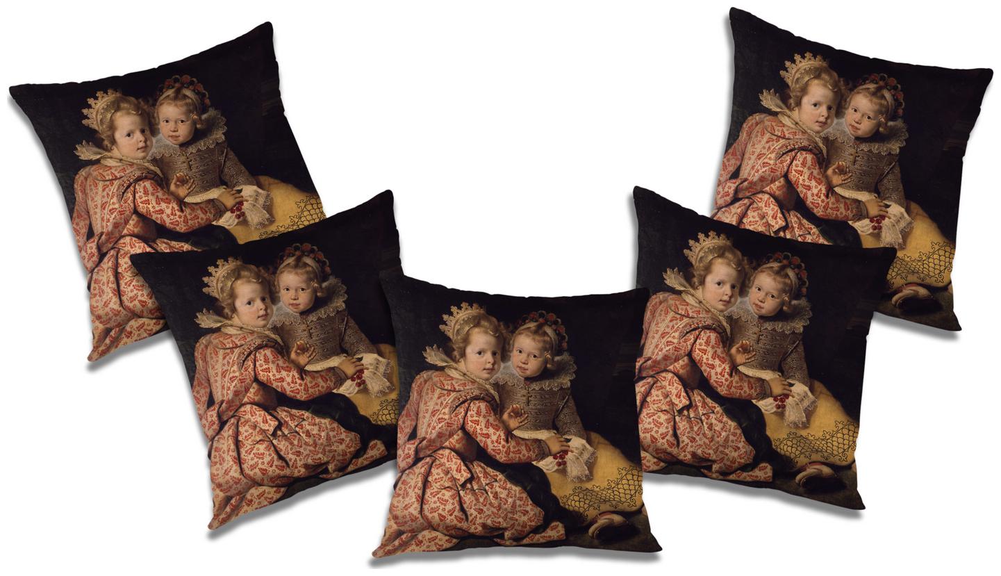 

RADANYA 3D Printed Cushion Cover with Filler (Set of 5) 18x18 inch