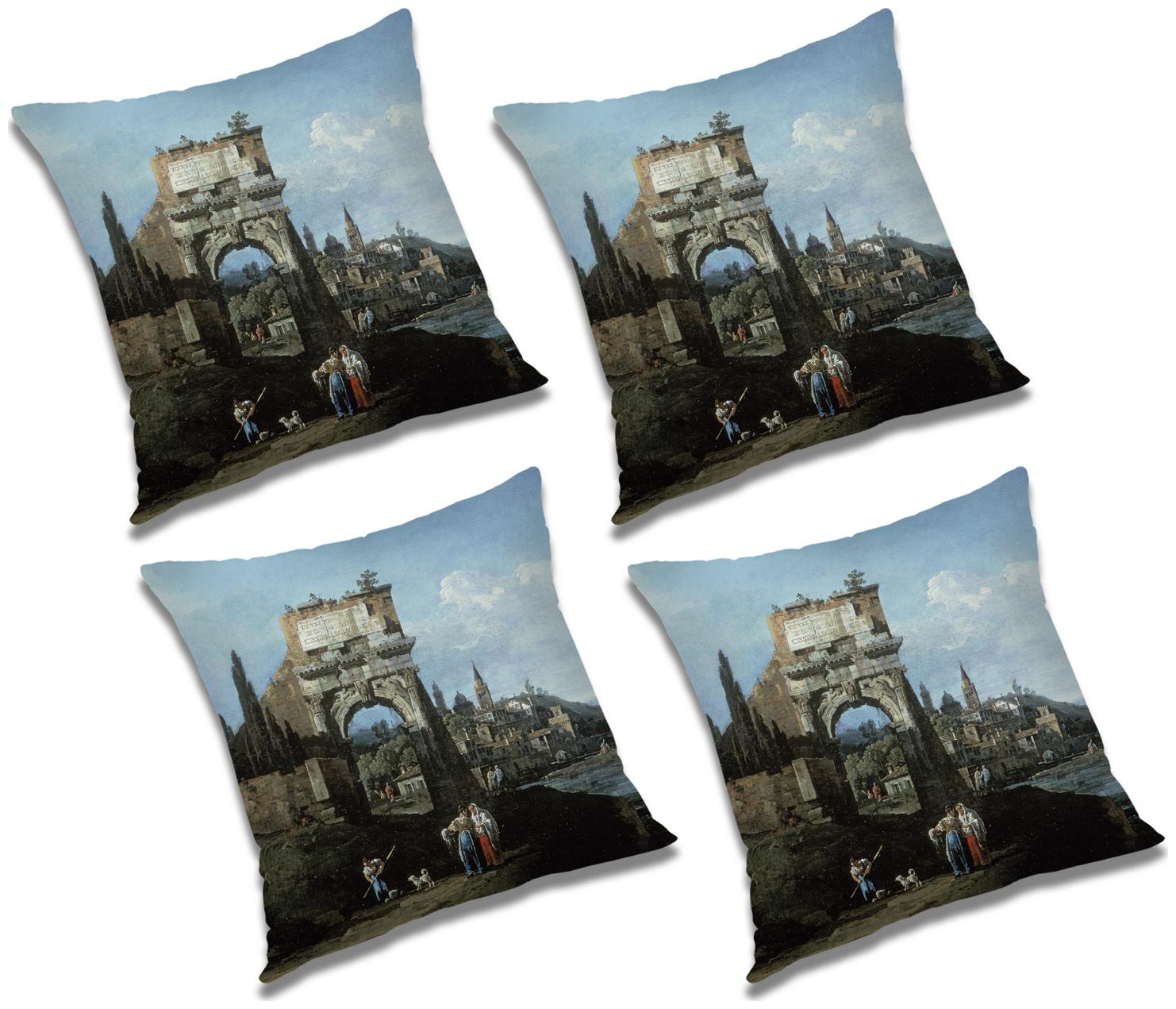

RADANYA 3D Printed Cushion Cover (Set of 4) 18x18 inch