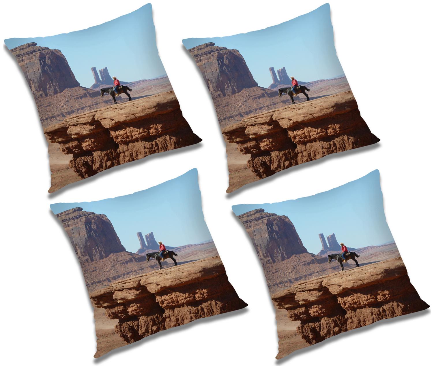 

RADANYA 3D Printed Cushion Cover with Filler (Set of 4) 24x24 inch