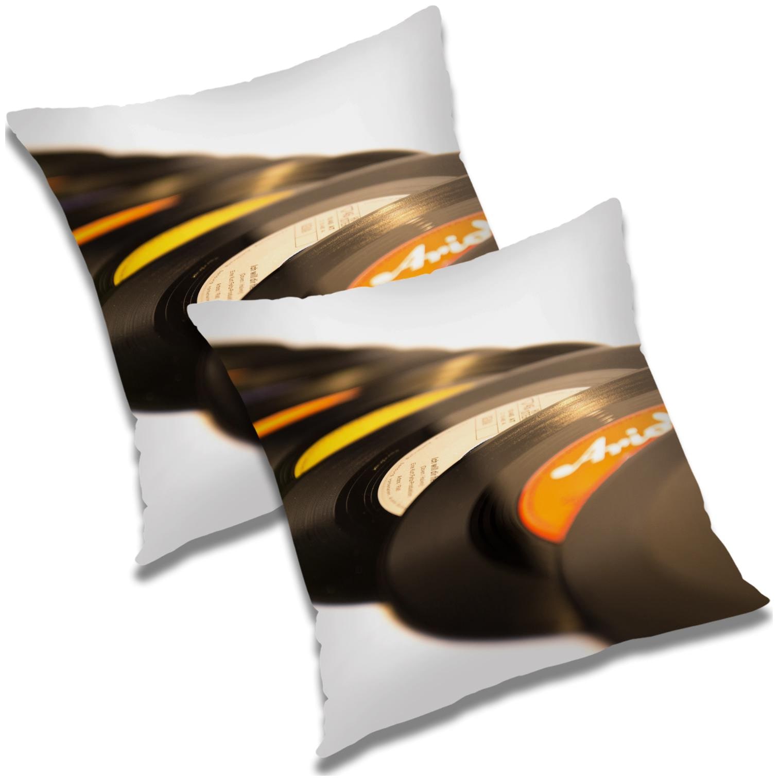 

RADANYA 3d printed Polyester Black Cushion Cover ( Large Pack of 2 )