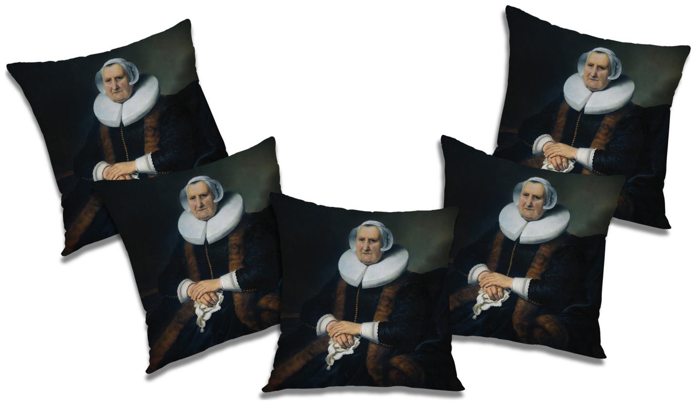 

RADANYA 3D Printed Cushion Cover with Filler (Set of 5) 16x16 inch