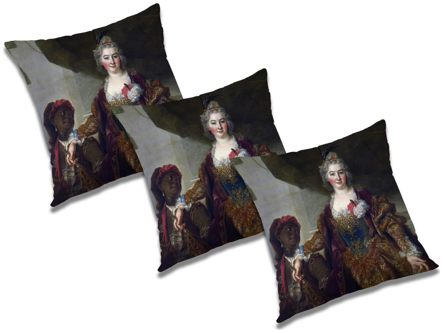 

RADANYA 3D Printed Cushion Cover with Filler (Set of 3) 24x24 inch
