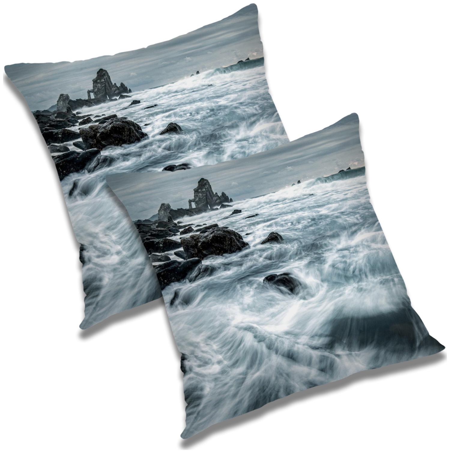 

RADANYA Abstract Cushion Cover with Filler (Set of 2) 16x16 inch