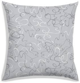 RADANYA Abstract Polyester Grey Cushion Cover ( Regular , Pack of 1 )