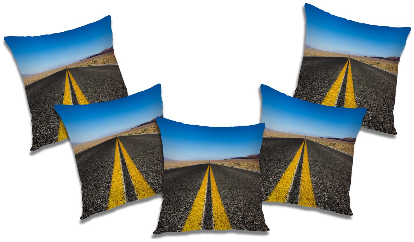 

RADANYA Abstract Cushion Cover with Filler (Set of 5) 16x16 inch