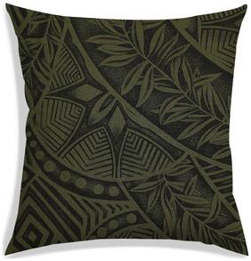 RADANYA Abstract Polyester Green Cushion Cover ( Large , Pack of 1 )