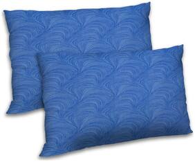 RADANYA Polyester Abstract Pillow Covers ( Pack of 2 , Blue )