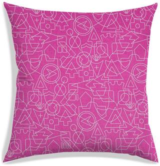 RADANYA Abstract Polyester Pink Cushion Cover ( Extra large , Pack of 1 )