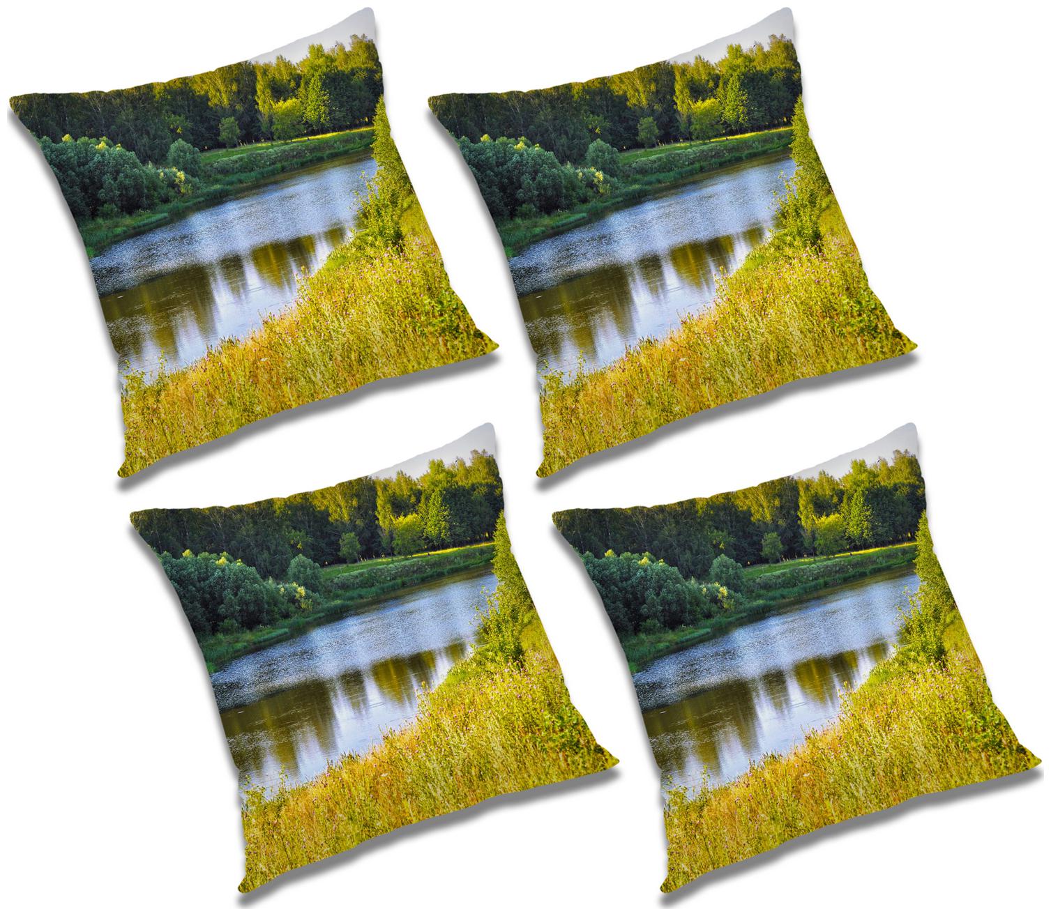 

RADANYA Abstract Cushion Cover with Filler (Set of 4) 24x24 inch