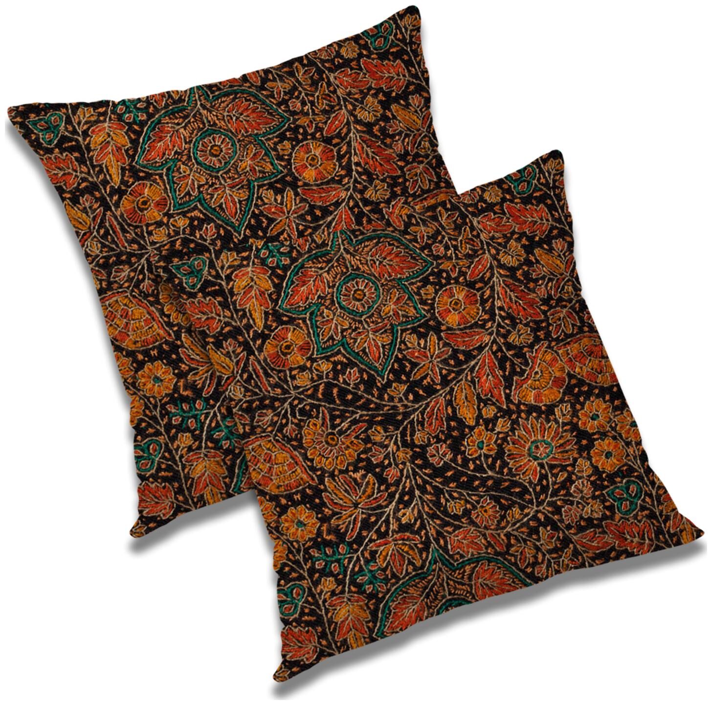

RADANYA Abstract Polyester Black Cushion Cover ( Large Pack of 2 )