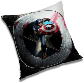 RADANYA Abstract Polyester Black Cushion Cover ( Regular , Pack of 1 )