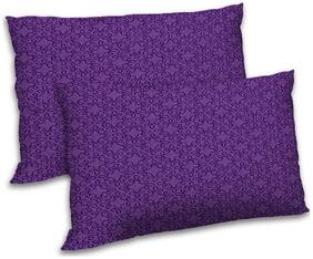 RADANYA Polyester Abstract Pillow Covers ( Pack of 2 , Purple )