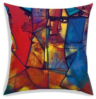 RADANYA Abstract Cushion Cover 24x24 inch