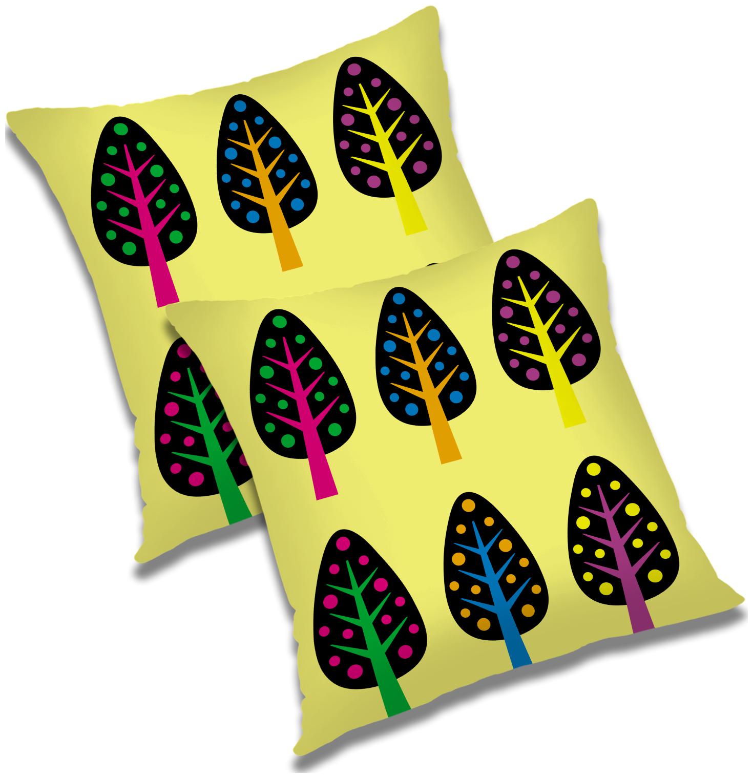 

RADANYA Abstract Polyester Yellow Cushion Cover ( Small Pack of 2 )